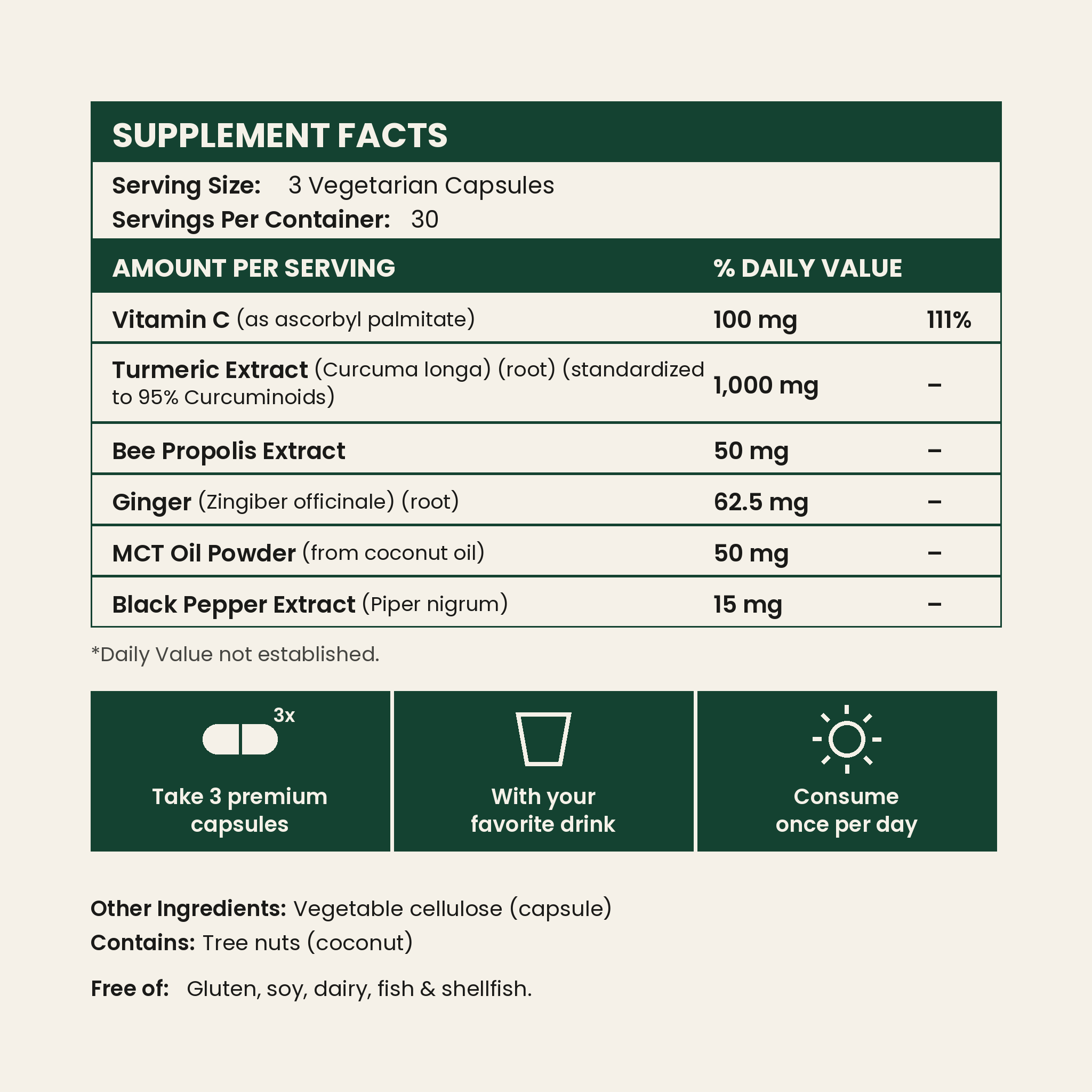 Turmeric Curcumin 1,000mg — 95% Curcuminoids + BioPerine®
