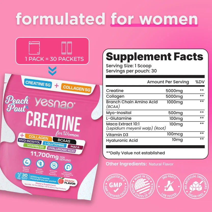 Peach Creatine + Collagen Women's Formula