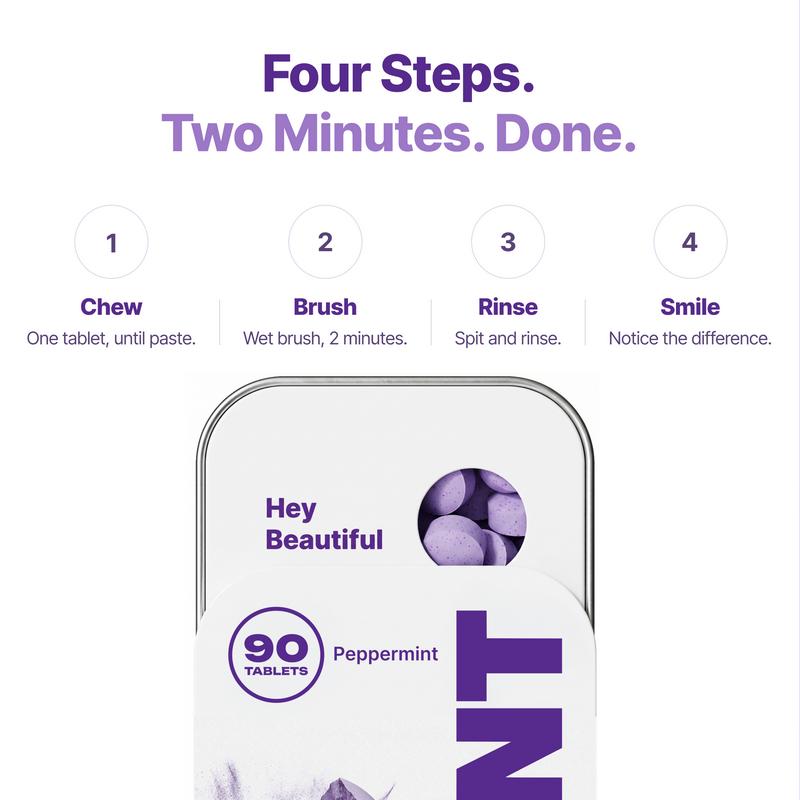 Purple Whitening Toothpaste Tablets