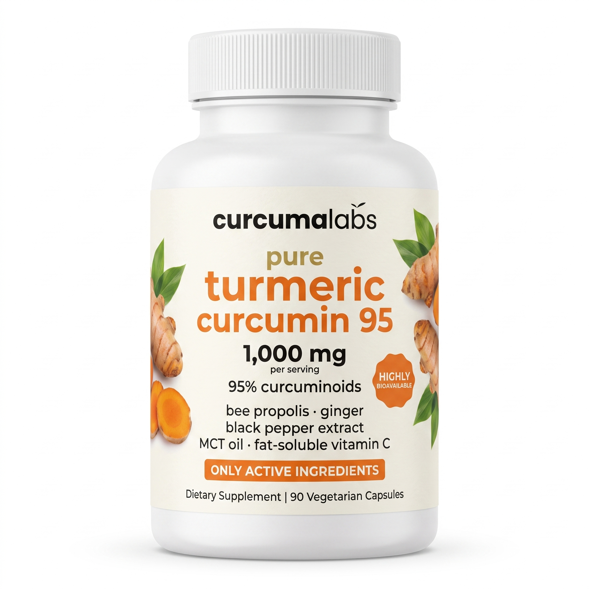 Turmeric Curcumin 1,000mg — 95% Curcuminoids + BioPerine®